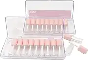 KaiLeQi Pink lip gloss tubes with wand empty bottles 3.5ml Clear Mini Refillable lip gloss containers DIY lip gloss making kit&Funnel & Rubber Stoppers (20PCS in two boxes)