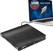 External DVD Drive, USB 3.0 Portable CD/DVD +/-RW Drive/Dvd Player for Laptop CD