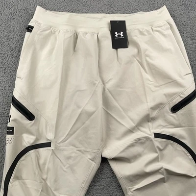 Under Armour Unstoppable Cargo Pants Mens XL White Camo Fitted Joggers $110