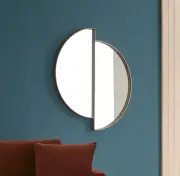 XXL HAMPTONS large round outdoor MIRROR 100CM french antique gold new