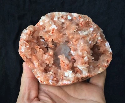 Heulandite with Calcite Mineral/Crystal/Rock specimen Rare 507grams