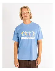[Skwosh] All Downhill Tee Shirt in Dusty Blue