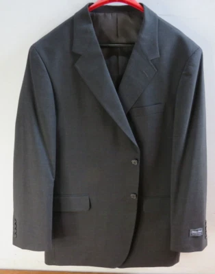 Warren Sewell Barron Regular Fit Portly Black Suit Jacket Size RP 43 W41 NWT NOS