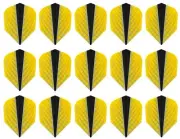 5 New Sets Harrows Quantum X Standard Dart Flights - Ships w/ Tracking - Yellow