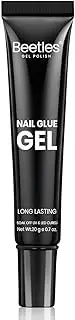 Beetles Upgrade 3 in 1 Glue Gel for False Tips, 20g Super Strong Extension Soft Gel Tips and 3D Art Rhinestone Glue Soak Off UV Gel Long Lasting