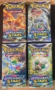 Brilliant Stars Sealed Booster Pack Pokemon Card frm Box Charizard Arceus