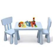 3PCS Kids Table and Chairs Set Children Activity Play Eat Study Desk Chair Set