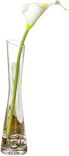 20cm Glass Flower Vase Clear Decorative Bud Vase Single Stem Vases for Home Wedding Christmas Decor