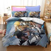 v3633 Bed Sheets Attack on Titans Soft C Duvet Cover Set Bedding Home Textiles Bed Sheets IU3633