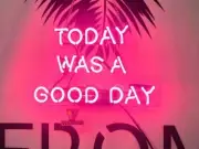 Today Was A Good Day Pink Acrylic 14"x10" Neon Sign Lamp Light Glass Beer Bar EY