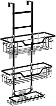 Arightmu 3-Tier No-Drill Shower Caddy - Metal Bathroom Organizer With Hooks For Shampoo, Soap & More - Space-Saving Corner Storage Rack (Storage Rack-A)