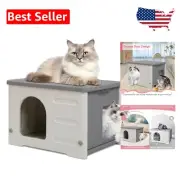 Spacious HDPE Cat House for Feral Cats - Easy Assemble & Detachable Design