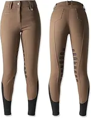[EQULIBERTA] Silicone Riding Culottes Knee Grips Ladies Junior Walnut XL