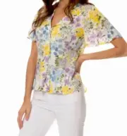 WAREHOUSE Floral Button Up Top. NWT Size 4 US / 8 UK