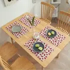 4Pcs Durable Double-sided Dacron Dining Mat Nordic Style Table Mat Table