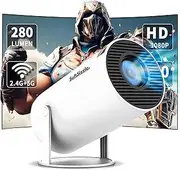 [Netflix Official 2025 Upgraded] Mini Projector 4K Support, Native 1080P, WiFi 6, BT 5.2, Auto Keystone, Android 11, Electric Focus, 180° Rotation, for Home Theater/Outdoor/PS5/Laptop
