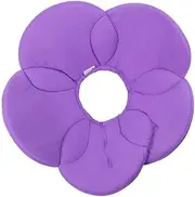 LeoLeoii Surgical Dog - Scratching Pet Purple, Neck Repair Supplies and Cat Collar, Dog - Necklace Elizabeth Puppy Collar Cat Size Flower Purple Circle M