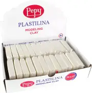 Plastilina Modeling Clay, 24 Bars, 1.4Oz Each, Non-Drying, White, Arts & Crafts