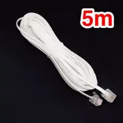 5m Telephone Phone Cord Cable Plug Extension For ADSL2 ADSL Filter Modem Fax