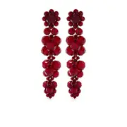 [Simone Rocha] Simone Rocha Crystal-flower Earrings ONE SIZE RED