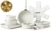 17-Piece Nonstick Pots and Pans Set, Induction Cookware, Removable Handle
