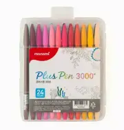 Monami Plus Pen 3000 Water-Based Marker 24 Colors Set Felt Tip Pen 0.4mm