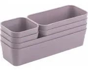 1 x drawer organiser set, storage box, one-piece, adjustable, lilac