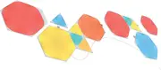 Nanoleaf Shapes WiFi and Thread Smart RGBW 16M+ Color LED Dimmable Gaming and Home Decor Wall Lights Starter Kit Hexagon 6 Panels + Mini Triangle 6 Panels