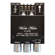 ZK-502MT Mini Power Amplifier 50Wx2 Stereo Bluetooth Amp w/ Treble Bass DIY ot25