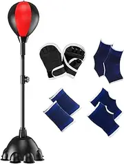 Reflex Bag Boxing - Punching Bag with Stand Height Adjustable,Reaction Target Reflex Freestanding Equipment for Fitness Training