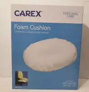 CAREX Foam Seat Cushion 12.5x16x2.75" Coccyx Tailbone Support Portable, Washable