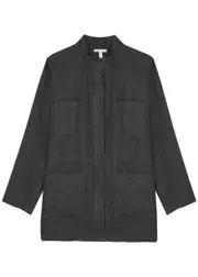 Eileen Fisher Linen Jacket - Dark Grey - M (UK 14-16 / L) M (UK 14-16 / L)