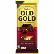 Cadbury Old Gold Dark Chocolate Cherry Ripe Block 180g