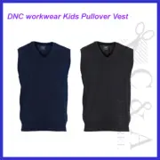 DNC workwear Kids Pullover Vest Wool Blend Anti-Pill 50% Wool 50% Acrylic New