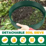 Soil Sieve Set Metal Garden Soil Sifter with 4 Interchangeable Sieves Deczt