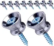 MUELODSIC Guitar Strap Locks 10pcs Tail Pins Metal Guitar Hardware Easy to Install Secure Fit
