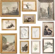 Vintage Posters - Neutral Art Prints for Light Academia Decor, Cozy Bedroom Wall