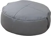 Round Pouf Zipper Closure with Side Handle Ottoman Step Stool Pillow Creative Soft Janpanese Style Washable Lazy Thick Futon Soft Sofa Seat, Dark Grey