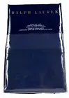 RALPH LAUREN QUEEN Flat Sheet RL 464 Solid Percale Polo Navy Blue