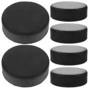 6Pcs Replacement Ice Hockey Puck Hockey Puck Ice Hockey Practicing Supplies Ice Hockey Pucks Black 7.40X7.40X2.40CM