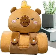 Toddler Nap Mat | Cute Soft Kids Sleeping Mat in Capybara Shape - Comfortable Kids' Plush Toy Pillows for Christmas Or Valentine's Day
