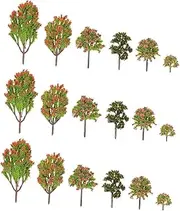 HOODANCOS 18pcs DIY Simulated Tree Decorations Desktop Sand Table Tree Ornament DIY Model Decor