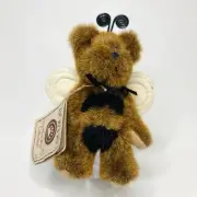 NWT Boyds Bears Buzz 4” Mini Bear Plush Ornament Bumble Bee Head Bean 562436