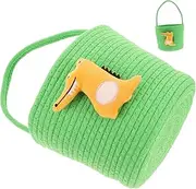 Small Handwoven Cotton Rope Basket Versatile Laundry Organizer Storage for Nursery and Home for Clothes Halloween Treats Decorative Design