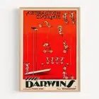 Darwins Bicycle 1910 Retro Vintage Poster Print