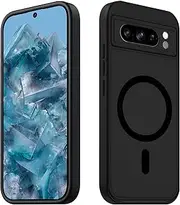 [Tawarror] Magnetic Case for Google Pixel 8 Pro, Compatible with Magsafe, Matte Translucent Mobile Phone Case for Pixel 8 Pro PC Back Scratch-Resistant TPU Shockproof Anti-Fingerprint Protective Case