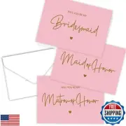 LADYandHOME 10 Pack Bridesmaid Proposal Cards with Envelopes,8 Will You Be My