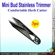 3xStainless trimmer Hydroponic Garden Secateurs Bud Scissor Herb Cutter