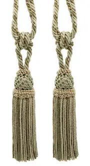 DÉCOPRO Tassel Tieback, Style# TBE8, Color# EL03 - Sandpiper Ivory [Set of 2]