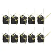 1X(10Pcs DIY Silent Movement Spindle Hands Wall Quartz Clock Movement Mechanism